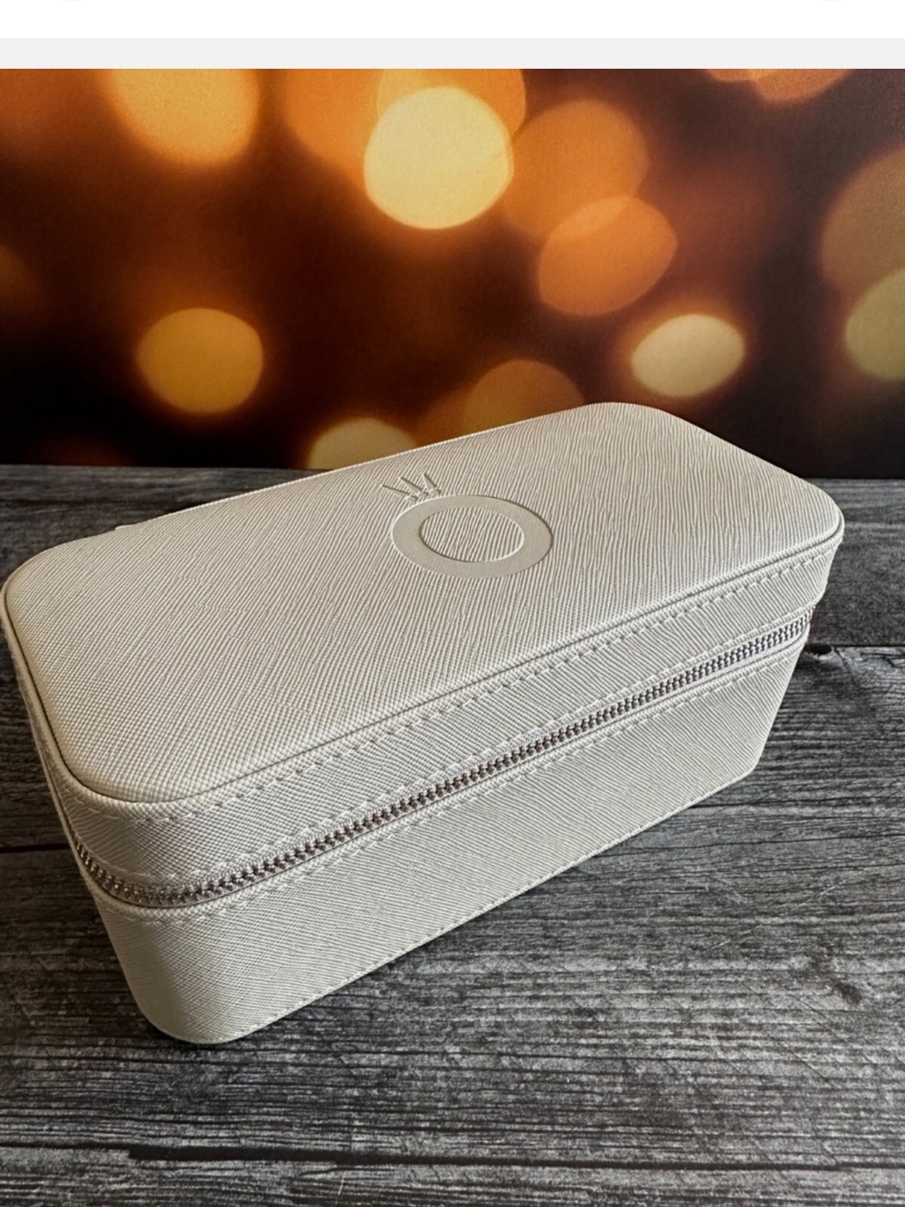 Grey pandora Jewelry Travel Case with Embossed Logo